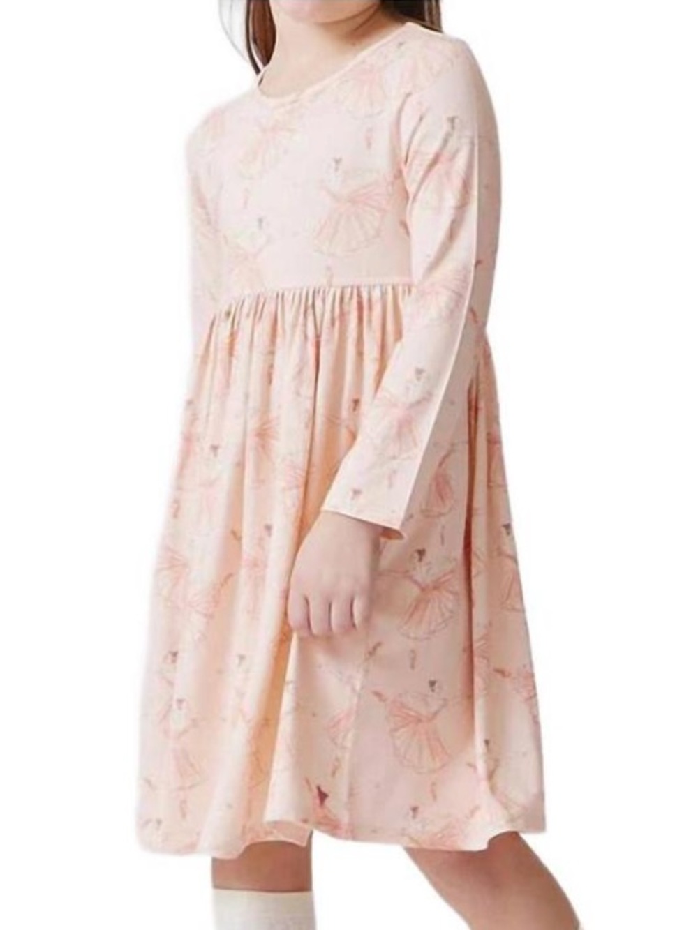 Pink Chicken Light Pink Ballet Print Dress
